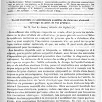 0305 - Page 301 - Comité de rédaction / Sommaire / Valeur restreinte et inconvénients possibles du chimisme stomacel envisagé au point de vue pratique, par M. Paul Le Gendre...