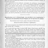 0319 - Page 315 - Bulletin / Considérations sur la blennorrhagie, ses microbes et ses complications. - Traitement du rhumatisme blennorrhagique par les injections de sublimé. Par le Docteur Louis Jullien... (Section des maladies vénériennes et syphilitiques) / Feuilleton. Causerie
