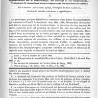 0357 - Page 353 - Bulletin. La staphylococcose (Gazette hebdomadaire, du 20 février et du 5 mars 1892) (Comptes rendus des Congrès français de chirurgie, 1885, p. 103) [L.-H. Petit] / Considérations sur la blennorrhagie, ses microbes et ses complications. - Traitement du rhumatisme blennorrhagique par les injections de sublimé. Par le Docteur Louis Jullien... (Section des maladies vénériennes et syphilitiques) / Feuilleton. Causerie