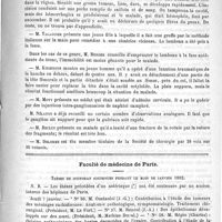 0375 - Page 371 - Académies et sociétés savantes. Société de chirurgie. Séance du 9 mars 1892 / Faculté de médecine de Paris. Thèses de doctorat soutenues pendant le mois de janvier 1892