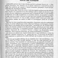 0381 - Page 377 - Hôpital Lariboisière. - M. le Docteur Gouguenheim. Cours clinique de laryngologie et de rhinologie. Des sténoses du larynx chez les tuberculeux. Leçon recueillie par M. Mendel... (A suivre) / Revue des cliniques. Arthropathies précoces dans le tabes dorsalis, par M. le Professeur Charcot