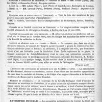 0388 - Page 384 - Formulaire. Suppositoire contre la dysménorrhée. - Farlow / Courrier. Concours d'agrégation en chirurgie / Concours pour le bureau central (chirurgie) / Congrès de la Société allemande de chirurgie / Clinicat des maladies des voies urinaires / Institut de médecine pour les femmes / L'accession des doctoresses en médecine dans les Sociétés savantes / Médecins et bourreaux