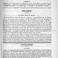 0389 - Page 385 - Comité de rédaction / Sommaire / Bulletin. La ligue contre le cancer / Feuilleton. Causerie