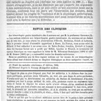0396 - Page 392 - Considérations sur la blennorrhagie, ses microbes et ses complications. - Traitement du rhumatisme blennorrhagique par les injections de sublimé. Par le Docteur Louis Jullien... (Section des maladies vénériennes et syphilitiques) / Revue des cliniques. Des hémorrhagies gastro intestinales chez le nouveau-né, par M. le Professeur Grynfelt / Feuilleton. Causerie [Simplisse]
