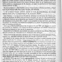 0400 - Page 396 - Courrier. Concours d'agrégation en chirurgie et accouchements / Asile d'aliénés de la Seine / Hospice de Neuilly / Legs Demarle / Fabrication d'ivoire artificiel au moyen du lait