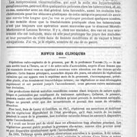 0405 - Page 401 - Hôpital Lariboisière. - M. le Docteur Gouguenheim. Cours clinique de laryngologie et de rhinologie. Des sténoses du larynx chez les tuberculeux. Leçon recueillie par M. Mendel... / Revue des cliniques. Végétations vulvo-vaginales de la grossesse, par M. le Professeur Tarnier