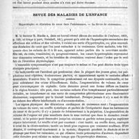 0418 - Page 414 - Revue des cliniques. Erythème scarlatiniforme récidivant. - Congestion rénale d'origine réflexe, par M. le Professeur Jaccoud / Revue des maladies de l'enfance. Hypertrophie et dilatation du coeur dans l'adolescence. - La fièvre de croissance