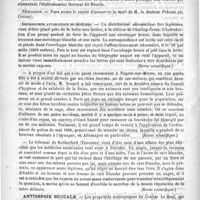 0424 - Page 420 - Courrier. Monument à Cruveilhier / Eaux minérales / Nécrologie [Prévost (de Croissy)] / Distributeur automatique de dépêches