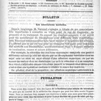 0425 - Page 421 - Comité de rédaction / Sommaire / Bulletin. Les associations morbides / Feuilleton. Causerie