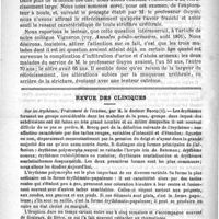 0442 - Page 438 - Rétrécissement large avec abcès urineux, par le Docteur V. Carlier... / Revue des cliniques. Sur les érythèmes. Traitement de l'eczéma, par M. le Docteur Broco