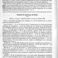 0446 - Page 442 - Revue des journaux. Nouvelle contribution à l'étude de l'albuminurie compliquant les phases aiguës de la blennorrhagie, par F. Balzer et A. Souplet. (Annales de dermatologie, 1892, 2) / Faculté de médecine de Paris. Thèses de doctorat soutenues pendant le mois de février 1892