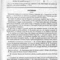 0447 - Page 443 - Formulaire. Potion contre la scrofule / Courrier. Proposition concernant le concours d'internat présentée par "l'Association des étudiants" / Conférences de physiologie pathologique / Hôpitaux de Paris