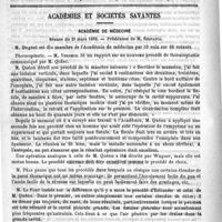 0456 - Page 452 - Revue des journaux. Recherches sur la consommation de la viande des animaux empoisonnés (Archives médicales belges, 1892) / Académies et sociétés savantes. Académie de médecine. Séance du 29 mars 1892