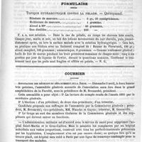 0459 - Page 455 - Variétés. Gustation colorée / Formulaire. Topique hydrargyrique contre la pelade. - Quinquaud / Courrier. Association des médecins du département de la Seine / Institut Pasteur