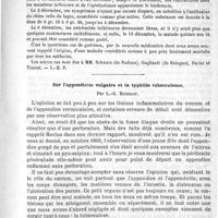 0463 - Page 459 - Nouveau cas de guérison du tétanos par le sérum des animaux vaccinés / Sur l'appendicite vulgaire et la typhlite tuberculeuse, par L.-G. Richelot