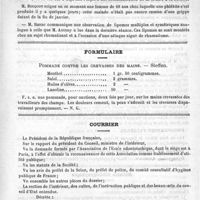 0471 - Page 467 - Académies et sociétés savantes. Société médicale des hôpitaux. Séance du 25 mars / Formulaire. Pommade contre les crevasses des mains. - Steffen / Courrier