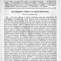 0473 - Page 469 - Comité de rédaction / Sommaire / Sur l'appendicite vulgaire et la typhlite tuberculeuse, par L.-G. Richelot