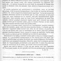 0499 - Page 495 - Bulletin. L'urèthre contre nature / Rétrécissement mitral pur. - Durée. Communication faite à la Société de médecine de Paris dans la séance du 26 décembre 1891, par P. Duroziez