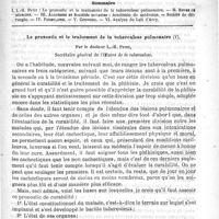 0521 - Page 517 - Comité de rédaction / Sommaire / Le pronostic et le traitement de la tuberculose pulmonaire, par le Docteur L.-H. Petit...