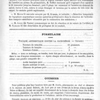 0531 - Page 527 - Académies et sociétés savantes. Société de chirurgie. Séance du 6 avril 1892 / Formulaire. Topique antiseptique contre la diphthérie. - Osiecki / Courrier / Congrès français de chirurgie
