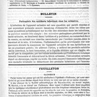 0557 - Page 553 - Comité de rédaction / Sommaire / Bulletin. Pathogénie des accidents infectieux chez les urinaires / Feuilleton. Causerie
