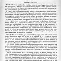 0579 - Page 575 - Bibliothèque. Manuel pratique de médecine mentale, 2e édit., par E. Régis. - Paris, 1892, O. Doin... [E. Christian] / Revue des journaux. Journaux italiens. Les localisations cérébrales étudiées dans un cas d'hypnotisme, par le Docteur Rainaldi. (In Il Morgagni, n° 7) / Théorie fécale du tétanos, par le Docteur Sormani. (In Annali dell' Instituto d'igiene della R. universita di Roma, vol. 1°, fasc. 3°. Il Morgagni, n° 11)