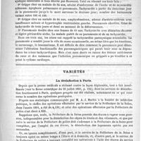 0699 - Page 695 - Académies et sociétés savantes. Société médicale des hôpitaux. Séance du 13 mai / Variétés. La désinfection à Paris