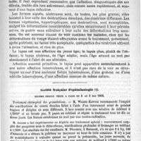 0729 - Page 725 - Hôpital Saint-Louis. - M. le Docteur Du Castel. Le lupus. (Leçon revue par le Professeur) / Société française d'ophtalmologie. Dixième session tenue à Paris du 2 au 5 mai 1892