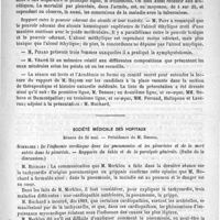 0733 - Page 729 - Académies et sociétés savantes. Académie de médecine. Séance du 24 mai 1892 / Société médicale des hôpitaux. Séance du 20 mai