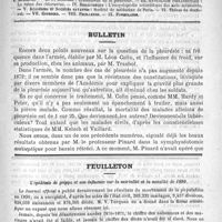 0737 - Page 733 - Comité de rédaction / Sommaire / Bulletin / Feuilleton. L'épidémie de grippe et son influence sur la mortalité et la natalité de 1890
