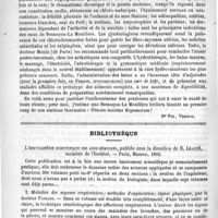 0744 - Page 740 - Hydrologie thérapeutique. La reine des chlorurées. - Nouvelle station de "Besançon-La Mouillère" [Dr Pol. Vernon] / Bibliothèque. L'encyclopédie scientifique des aide-mémoires, publiée sous la direction de H. Léauté... - Paris, Masson, 1892