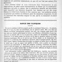 0757 - Page 753 - Traitement de la pleurésie. Communication faite à la Société de médecine de Paris, dans la séance du 14 mai 1892, par le Docteur P. Duroziez / Revue des cliniques. Un cas de rachitisme tardif des poignets, par M. le Professeur Duplay