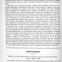 0758 - Page 754 - Revue des cliniques. Un cas de rachitisme tardif des poignets, par M. le Professeur Duplay / Bibliothèque. Manuel d'anatomie microscopique et d'histologie, par P.-E. Launois et H. Marau, Paris, G. Masson, 1892