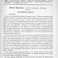 0761 - Page 757 - Comité de rédaction / Sommaire / Hôpital Saint-Louis. - M. le Professeur Fournier. Les diabétides génitales