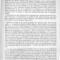 0767 - Page 763 - Revue d'otologie et de laryngologie. Traitement des suppurations de l'oreille (Scalpel, 1892, p. 161) / Affections de l'oreille et du cerveau consécutives aux opérations faites dans les fosses nasales