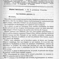 0797 - Page 793 - Comité de rédaction / Sommaire / Hôpital Saint-Louis. - M. le Professeur Fournier. Les diabétides génitales