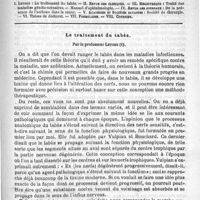 0809 - Page 805 - Comité de rédaction / Sommaire / Le traitement du tabès, par le Professeur Leyden