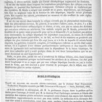 0816 - Page 812 - Revue des cliniques. Aphasie hystérique. - Difficultés du diagnostic de la lithiase biliaire, par M. Rendu / Bibliothèque. Traité des maladies des organes génito-urinaires, par le Docteur Paul Furbringer. Traduction française annotée par MM. Caussade et Hartmann. - Paris, Steinheil, 1892