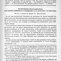 0833 - Page 829 - Comité de rédaction / Sommaire / Du chloroforme et de ses applications aux maladies épidémiques et contagieuses et en particulier à la tuberculose, par M. le Docteur M. Desprez...