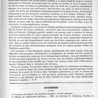 0843 - Page 839 - Revue des journaux. Des épilepsies partielles sensitives, par A. Pitres (Archives cliniques de Bordeaux, janvier 1892) / Courrier / Le monde du dépôt à Paris