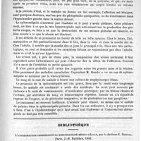 0851 - Page 847 - Revue des cliniques. De la splénomégalie, par M. Rendu / Bibliothèque. L'anthropologie criminelle et la responsabilité médico-légale, par le Docteur E. Dortal. Paris, J.-B. Baillière, 1892