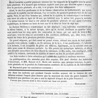 0874 - Page 870 - Revue des cliniques. Syphilis et paralysie générale, par M. le Docteur F. Raymond / Feuilleton. Causerie [Simplissime] / Lavements contre les oxyures