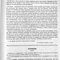 0879 - Page 875 - Académies et sociétés savantes. Société de médecine de Paris. Séance du 11 juin 1892 / Courrier. Congrès de la tuberculose