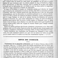 0890 - Page 886 - Bibliothèque. I. Nouveau dictionnaire de géographie universelle, par Vivien de Saint-Martin et Louis Rousselet... - Librairie Hachette. II. Atlas universel de géographie, par Vivien de Saint-Martin et F. Schrader. Afrique, Amérique septentrionale, Amérique du Sud... - Librairie Hachette / Revue des journaux. Traitement de la gangrène pulmonaire, par le Docteur Hewdke. (Revue de thérapeutique, 1892, 10) / Action irritante de l'acide salicylique et du salicylate de soude sur les reins. (Revue de thérapeutique, 1892, 10)