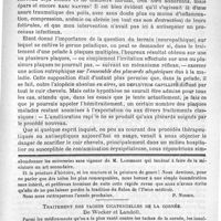 0897 - Page 893 - Sur un nouveau traitement rapide de la Pelade. - Repousse des cheveux obtenue par l'application du même traitement sur une plaque de calvitie datant d'un an et d'origine non peladique. Par A. Morel-Lavallée... / Feuilleton. Salons de 1892 [P. Noreck] / Traitement des taches cicatricielles de la cornée. De Wecker et Landolt