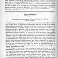 0898 - Page 894 - Sur un nouveau traitement rapide de la Pelade. - Repousse des cheveux obtenue par l'application du même traitement sur une plaque de calvitie datant d'un an et d'origine non peladique. Par A. Morel-Lavallée... / Bibliothèque. Dictionnaire de botanique, par H. Baillon, dessins de A. Faguet. Librairie Hachette