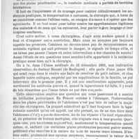 0016 - Page 16 - Hôpital de la Charité. - M. le Professeur Potain. Valeur séméiologique de l'intensité et du rythme des battements du coeur / Les plaies de l'abdomen et la temporisation