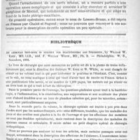 0045 - Page 45 - Clinique nationale ophtalmologique des Quinze-Vingts. Spasme des paupières. - Blépharospasme, par M. E. Valude / Bibliothèque. An american test-book of surgery for practitioners and students, by William W. Keen..., and F. William White... - Philadelphia. W. B., Saunders, 1892