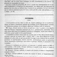 0058 - Page 58 - Bibliothèque. Bibliothèque médicale Charcot-Debove. Notions de pharmacie nécessaire au médecin, par P. Yvon. - Paris, J. Rueff, 1892 / Courrier / Cliniques et conférences des hôpitaux de Paris pour le premier semestre de 1893
