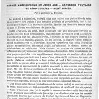 0061 - Page 61 - Sommaire / Herpès vacciniforme du jeune âge. - Gangrène vulvaire et périvulvaire. - Mort subite, par le Professeur A. Fournier